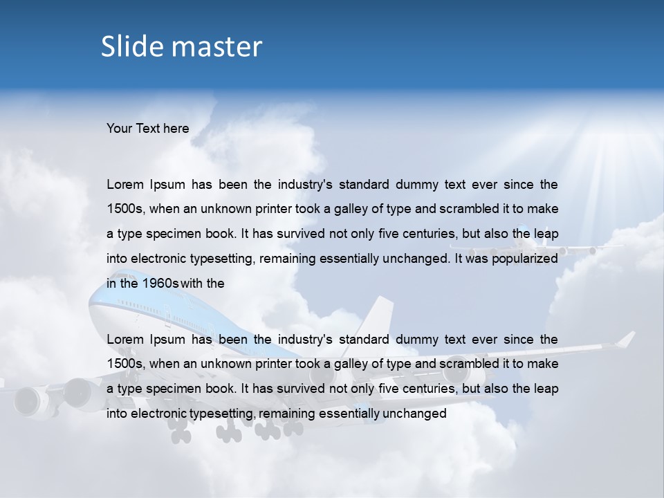 Away Sky Busy PowerPoint Template