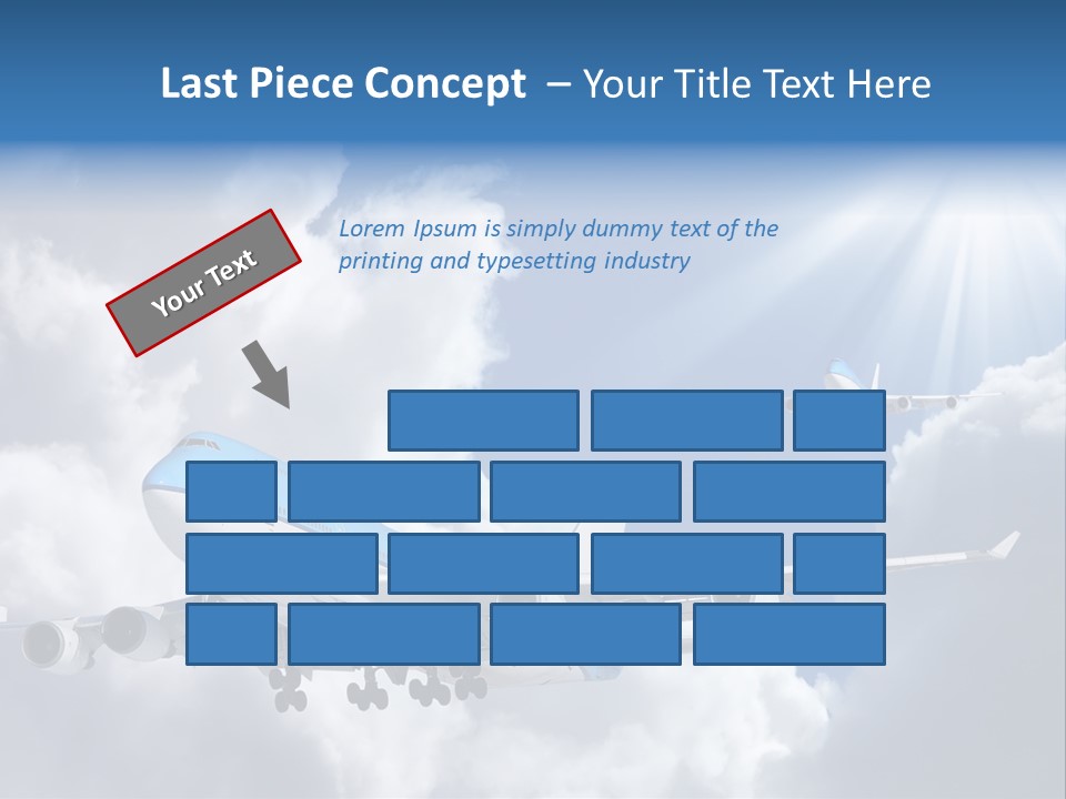 Away Sky Busy PowerPoint Template