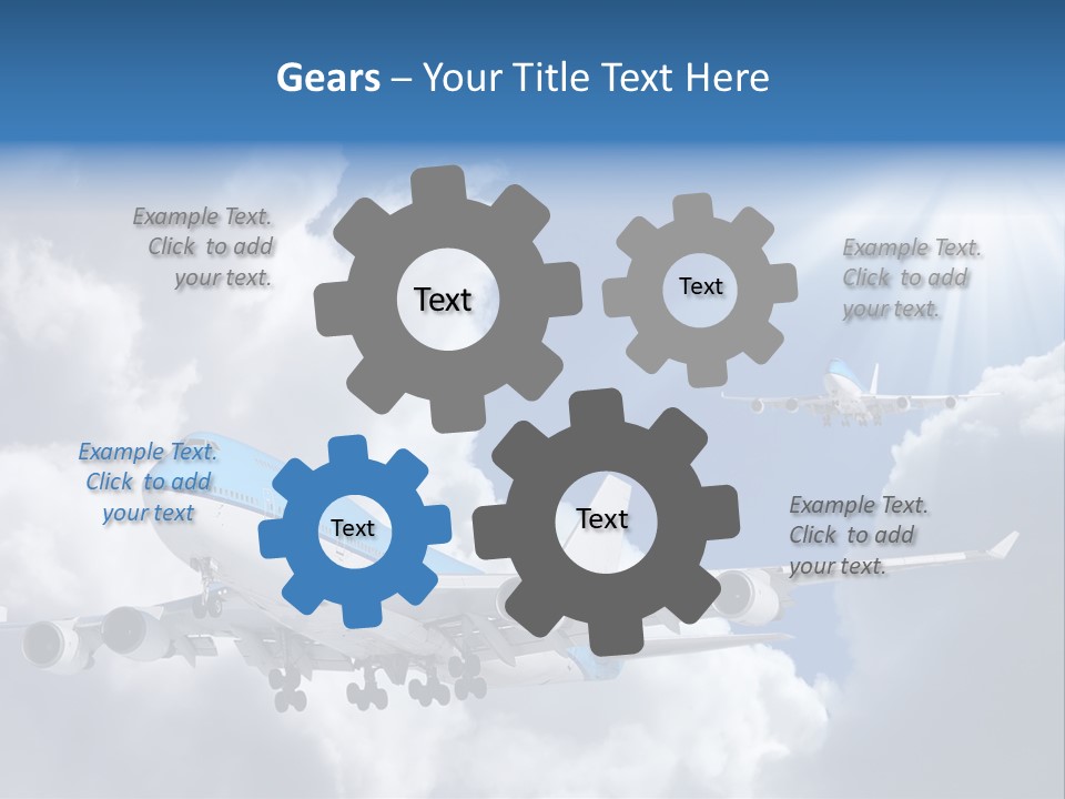 Away Sky Busy PowerPoint Template