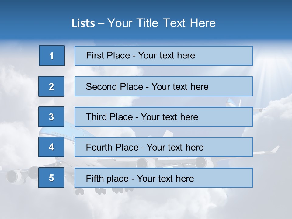 Away Sky Busy PowerPoint Template