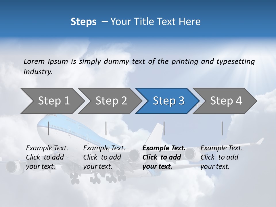 Away Sky Busy PowerPoint Template