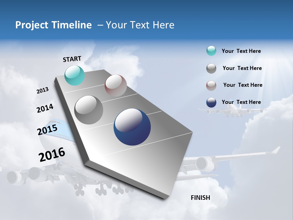 Away Sky Busy PowerPoint Template