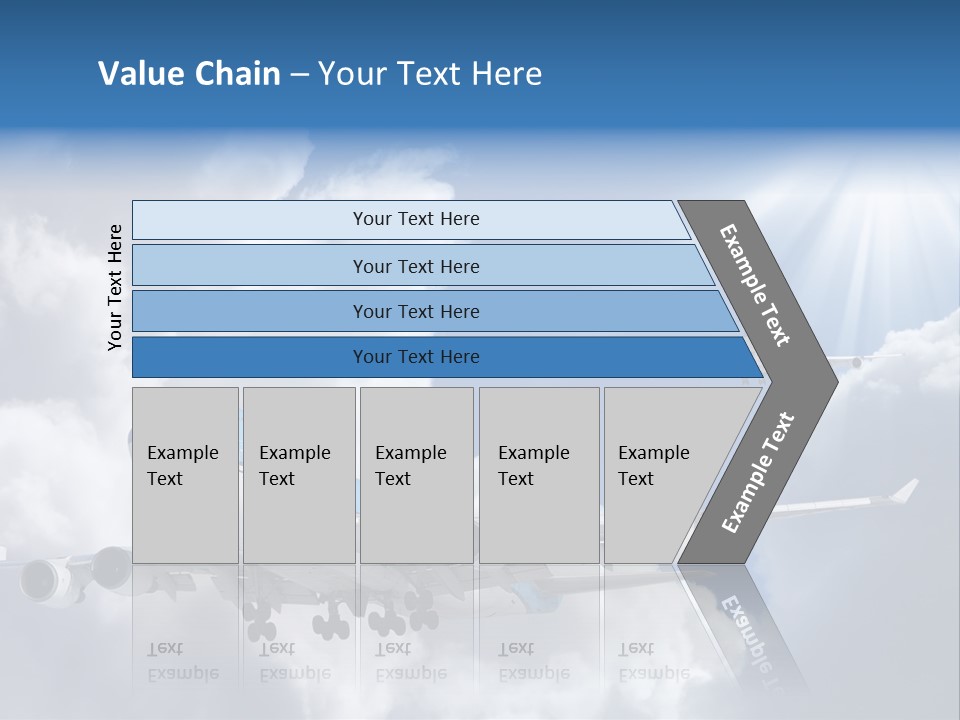 Away Sky Busy PowerPoint Template