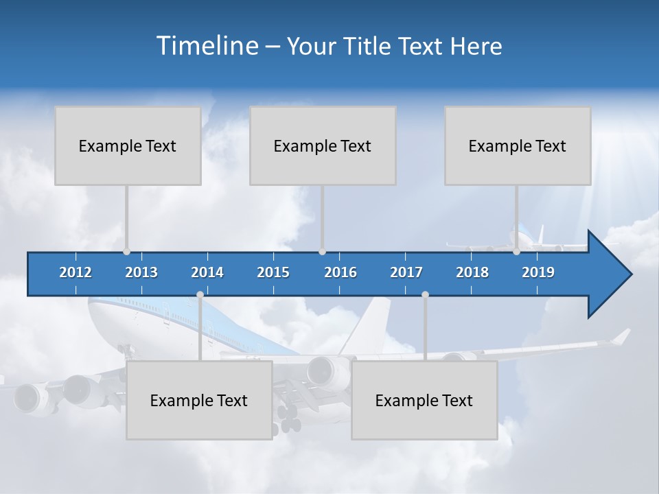 Away Sky Busy PowerPoint Template