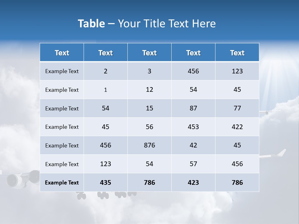 Away Sky Busy PowerPoint Template