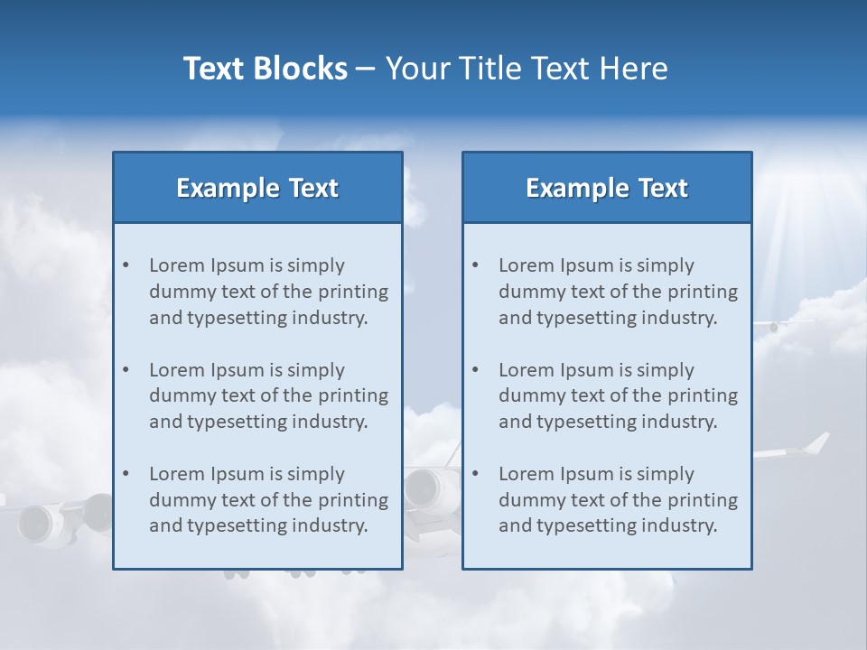 Away Sky Busy PowerPoint Template