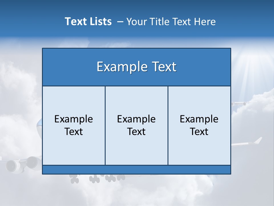 Away Sky Busy PowerPoint Template