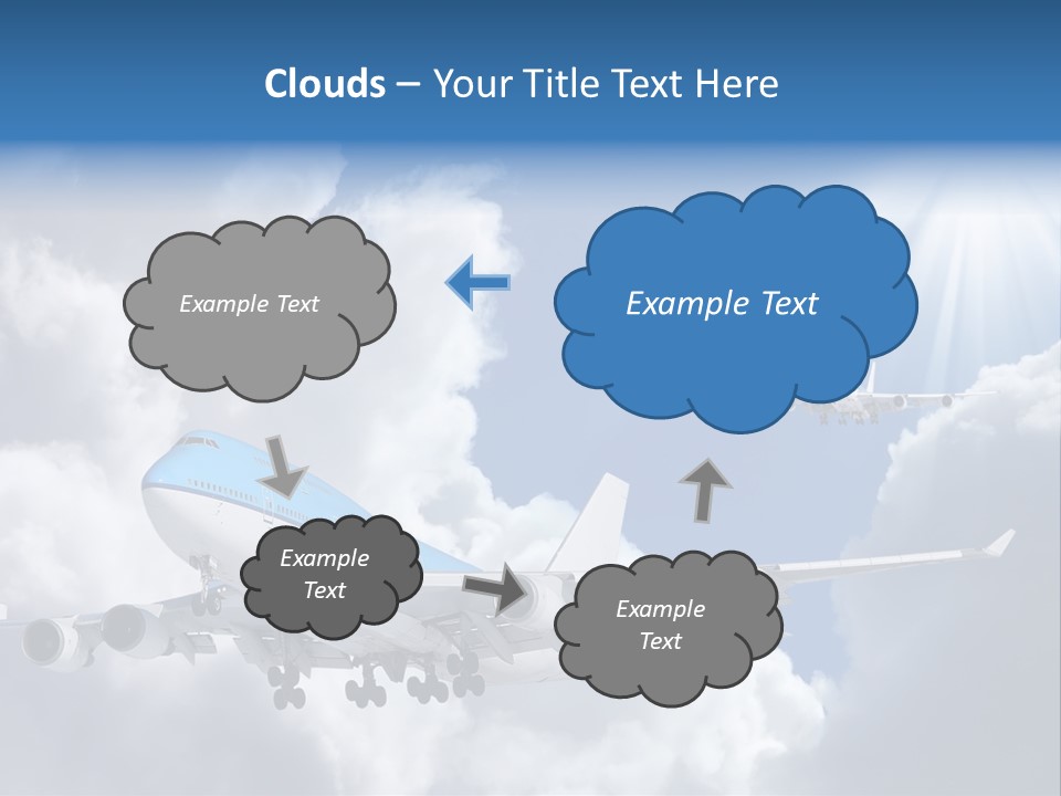 Away Sky Busy PowerPoint Template