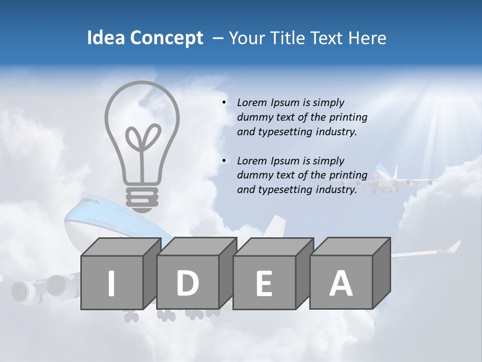 Away Sky Busy PowerPoint Template