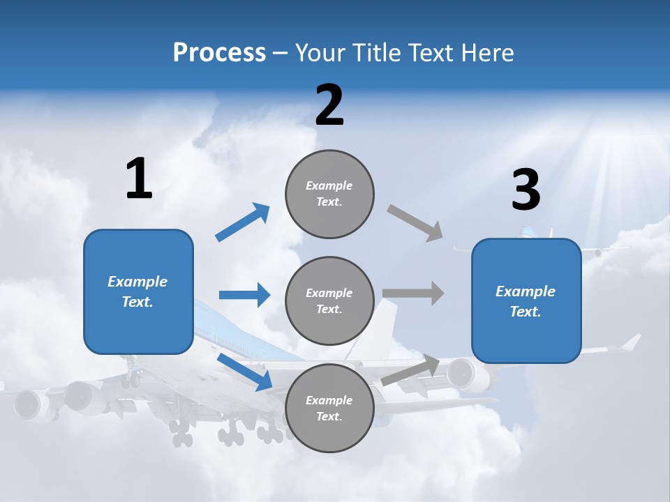 Away Sky Busy PowerPoint Template