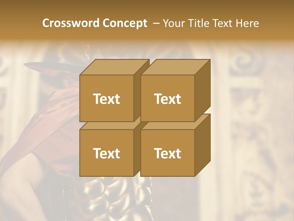 Serious Fighter Power PowerPoint Template