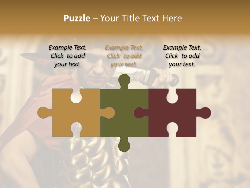 Serious Fighter Power PowerPoint Template