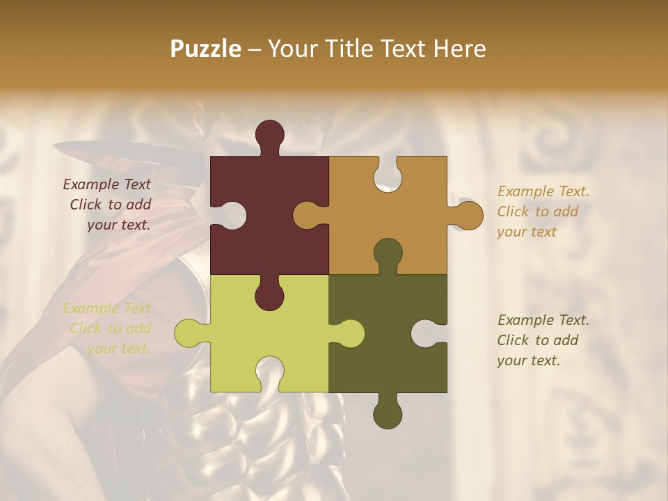 Serious Fighter Power PowerPoint Template