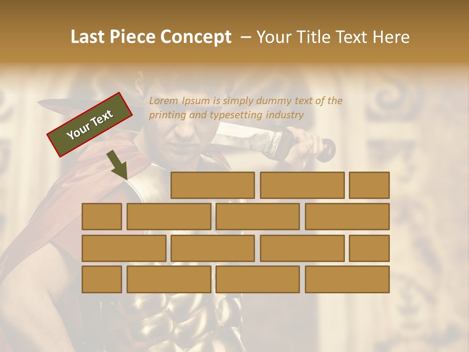 Serious Fighter Power PowerPoint Template