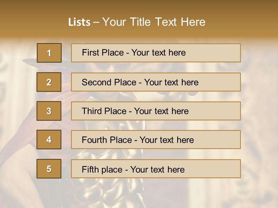 Serious Fighter Power PowerPoint Template