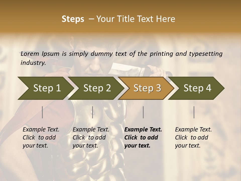 Serious Fighter Power PowerPoint Template
