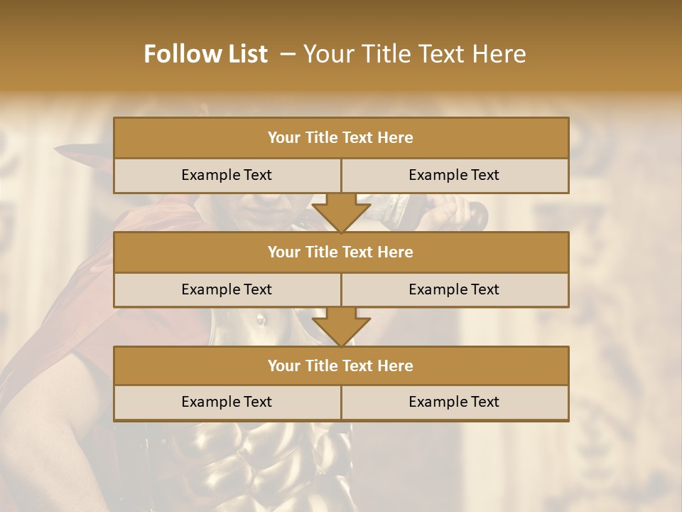Serious Fighter Power PowerPoint Template