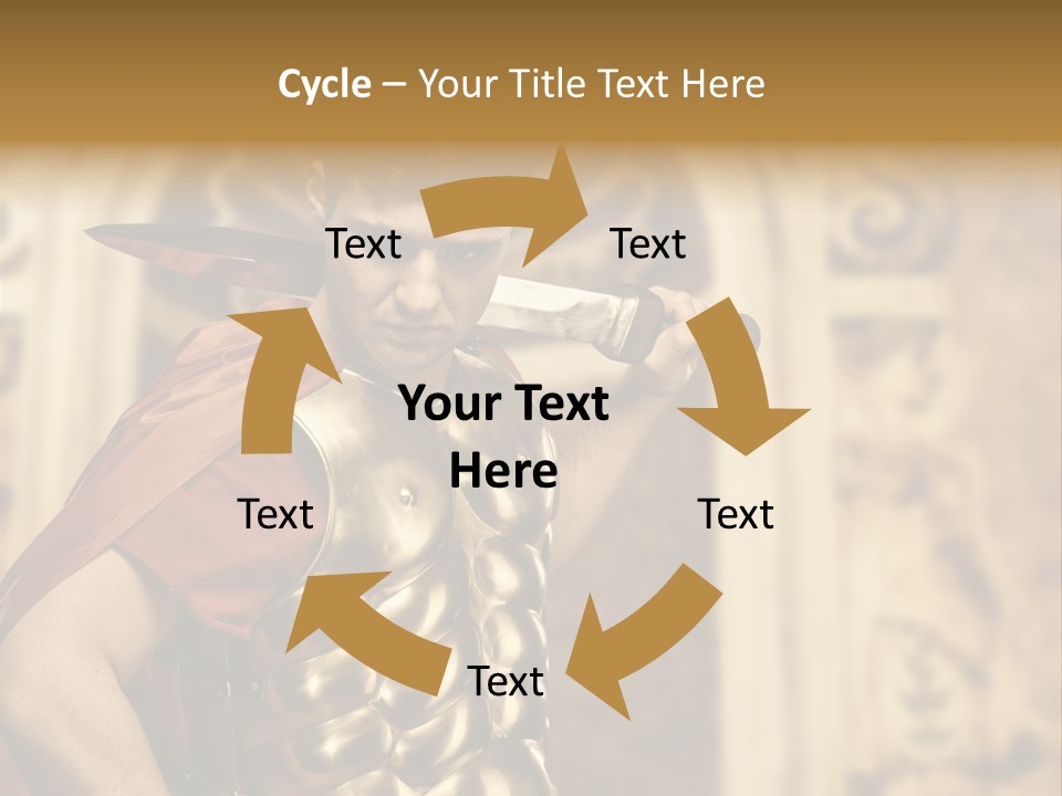 Serious Fighter Power PowerPoint Template