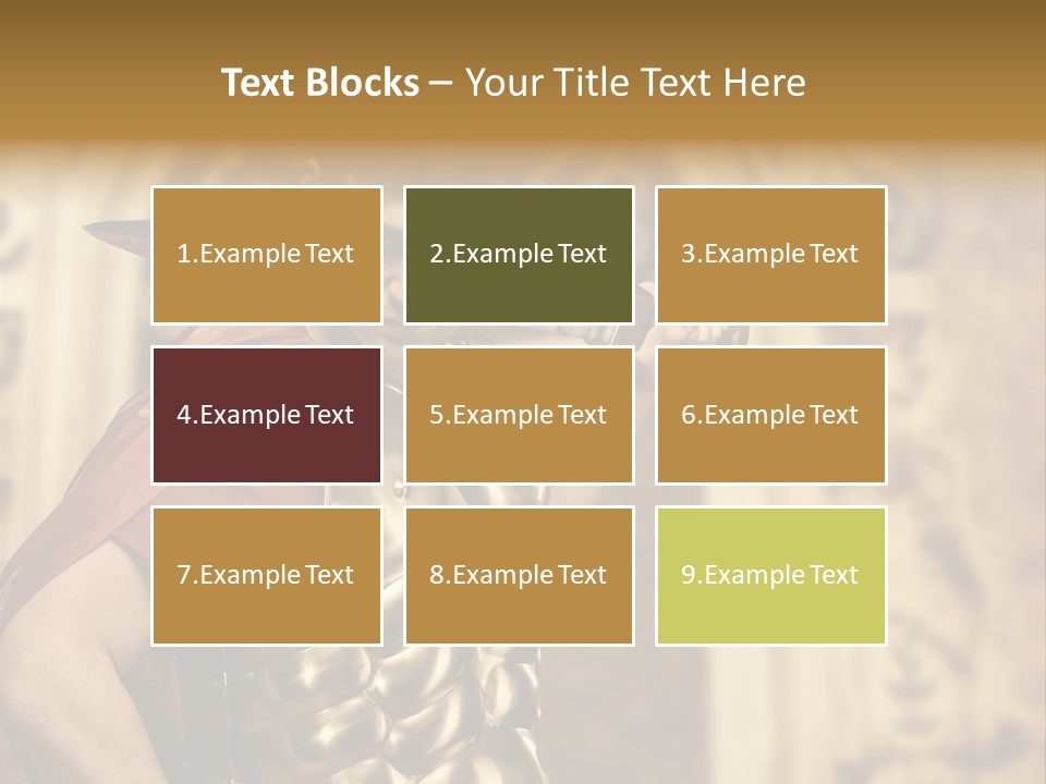Serious Fighter Power PowerPoint Template