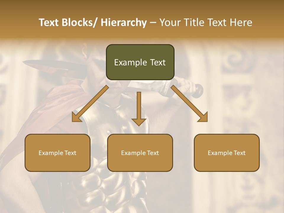Serious Fighter Power PowerPoint Template