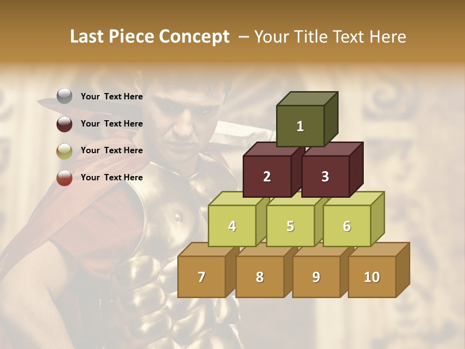 Serious Fighter Power PowerPoint Template