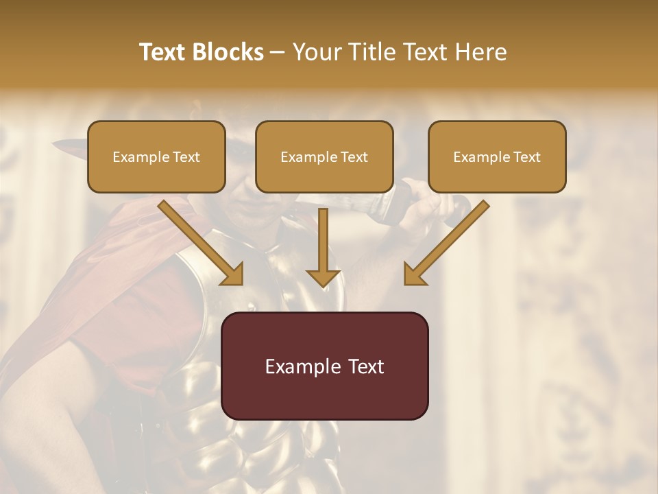 Serious Fighter Power PowerPoint Template