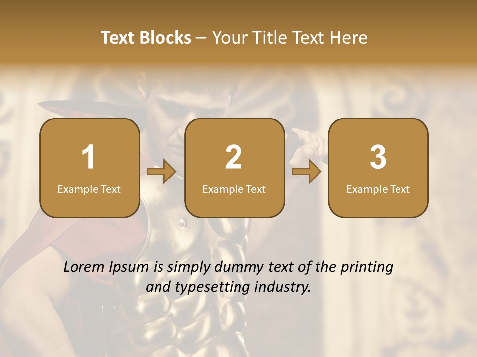 Serious Fighter Power PowerPoint Template
