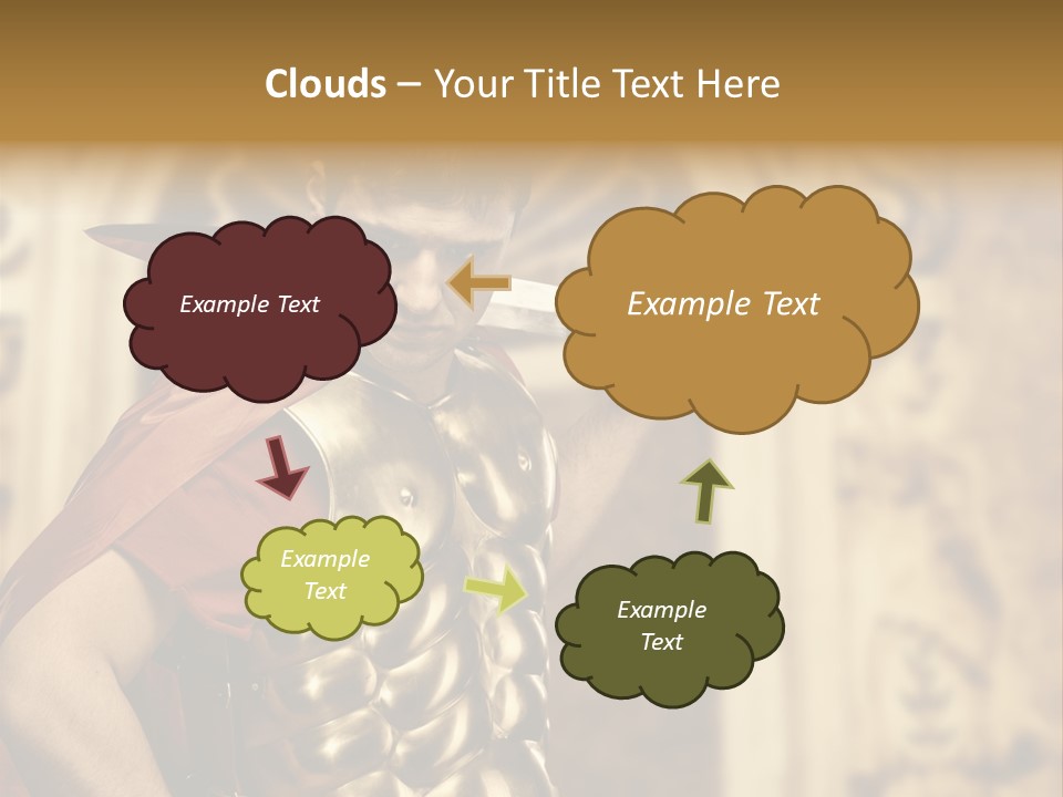 Serious Fighter Power PowerPoint Template