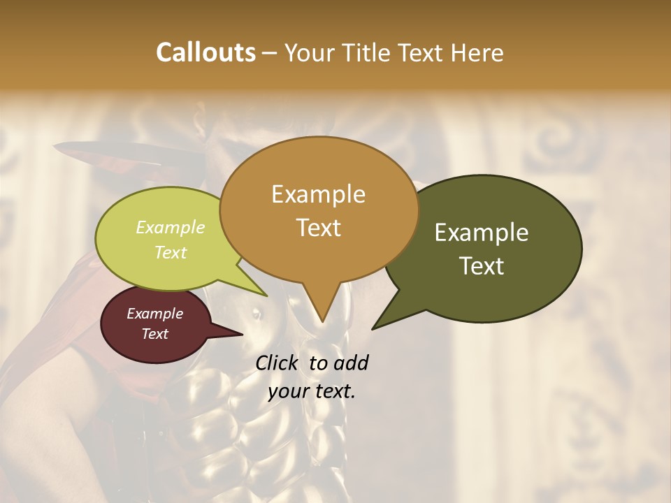 Serious Fighter Power PowerPoint Template