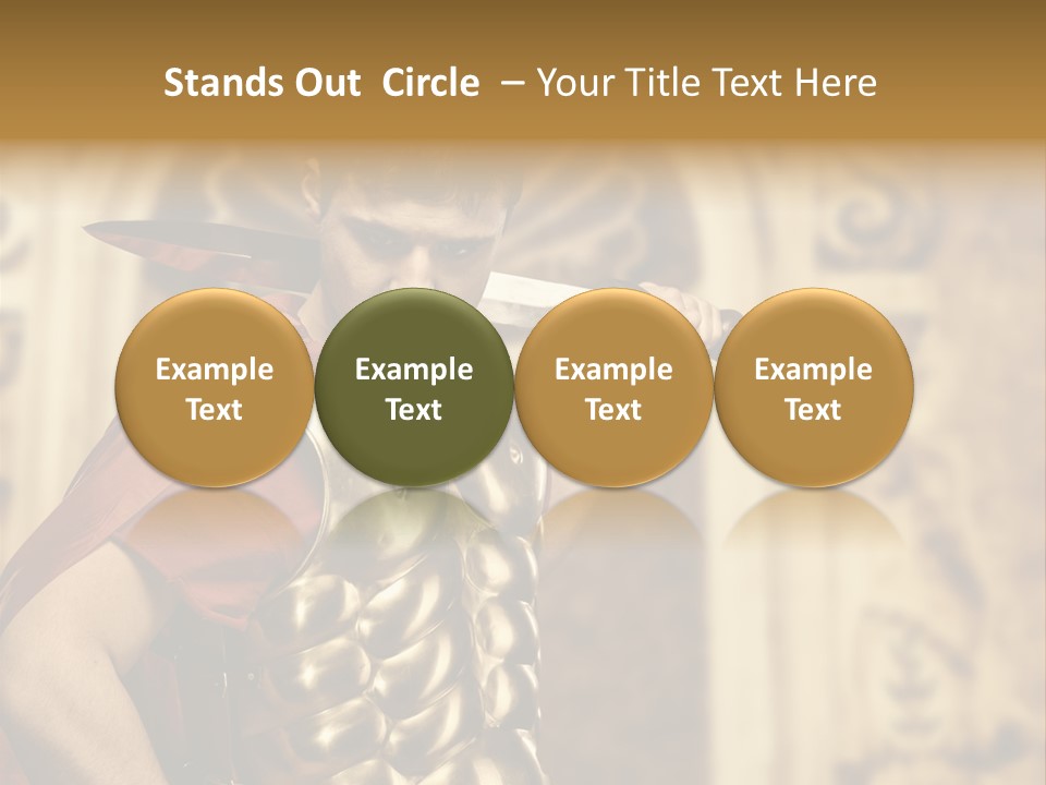 Serious Fighter Power PowerPoint Template