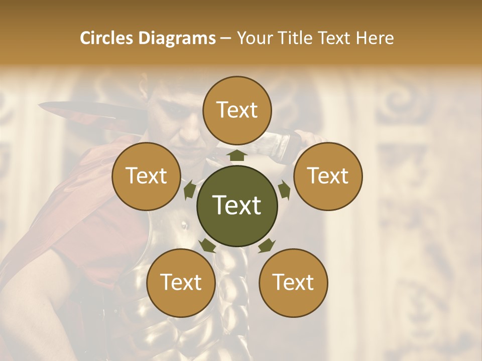 Serious Fighter Power PowerPoint Template