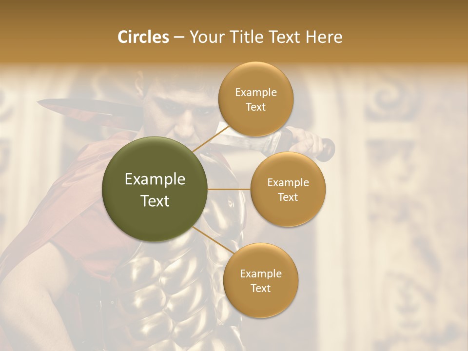 Serious Fighter Power PowerPoint Template