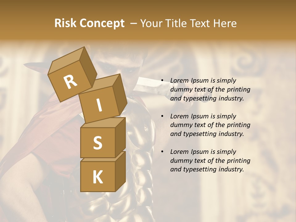 Serious Fighter Power PowerPoint Template