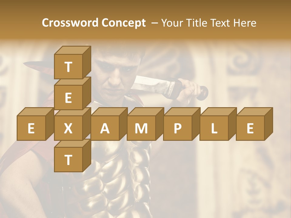 Serious Fighter Power PowerPoint Template