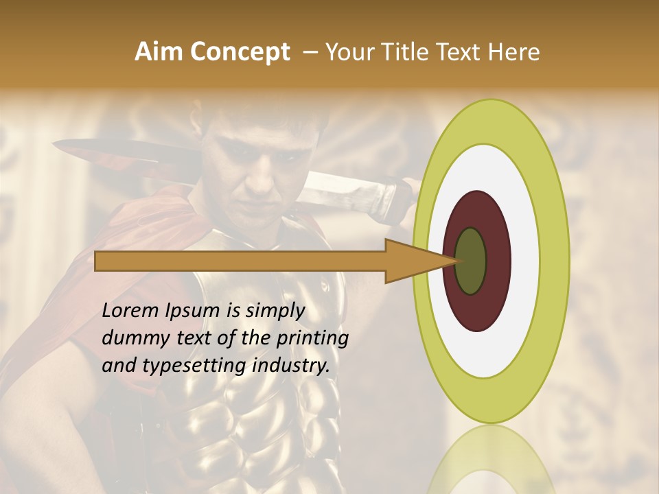 Serious Fighter Power PowerPoint Template