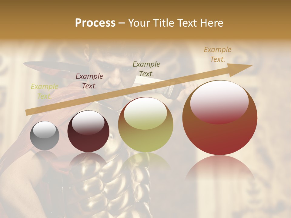 Serious Fighter Power PowerPoint Template