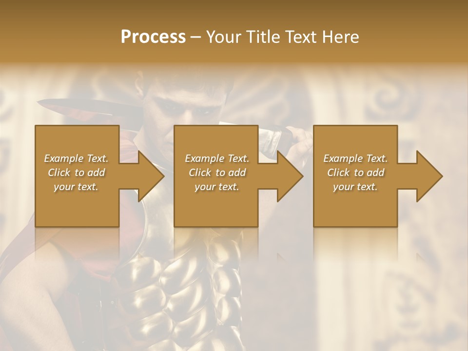 Serious Fighter Power PowerPoint Template