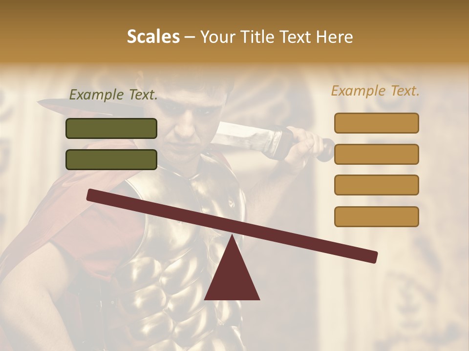 Serious Fighter Power PowerPoint Template