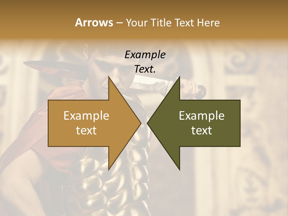 Serious Fighter Power PowerPoint Template