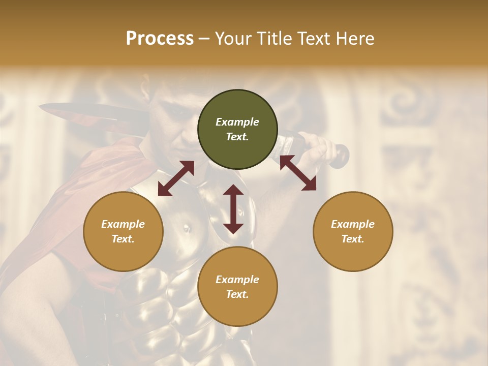 Serious Fighter Power PowerPoint Template