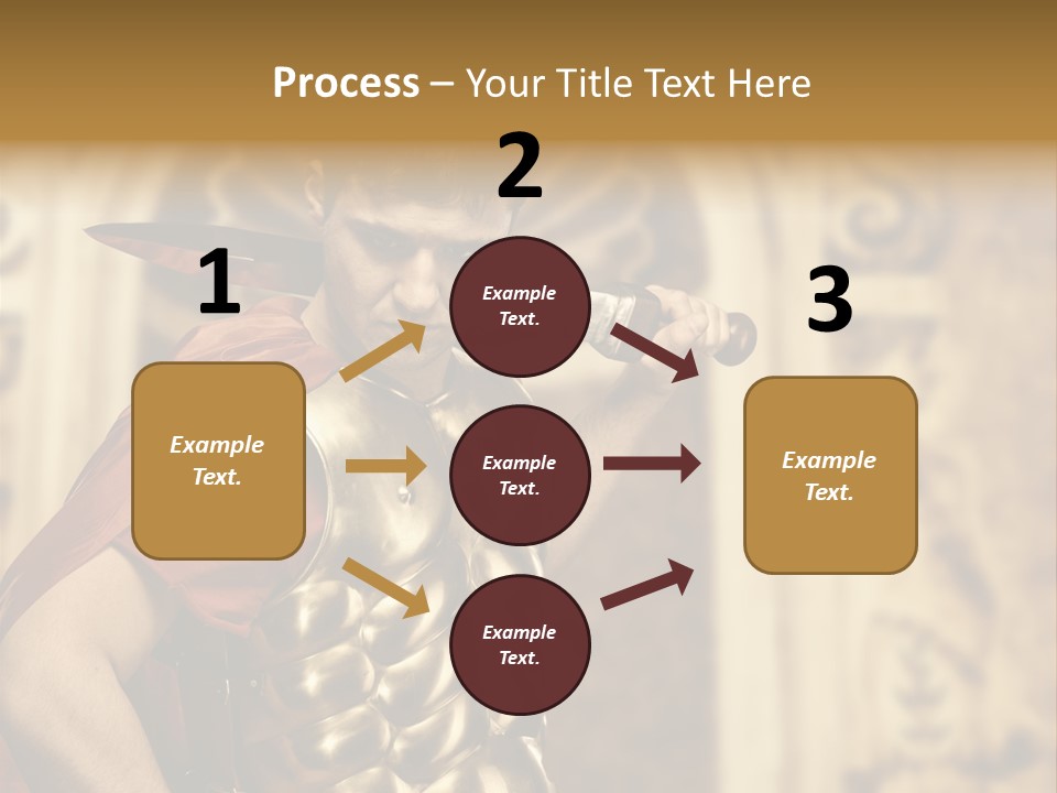 Serious Fighter Power PowerPoint Template