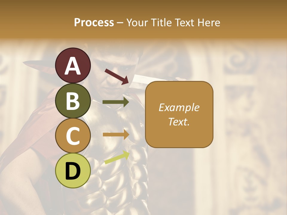 Serious Fighter Power PowerPoint Template