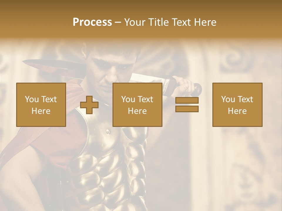 Serious Fighter Power PowerPoint Template