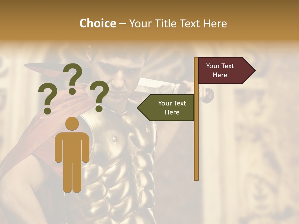 Serious Fighter Power PowerPoint Template