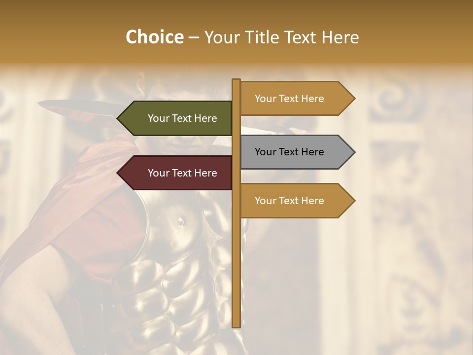 Serious Fighter Power PowerPoint Template