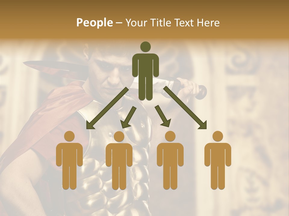 Serious Fighter Power PowerPoint Template