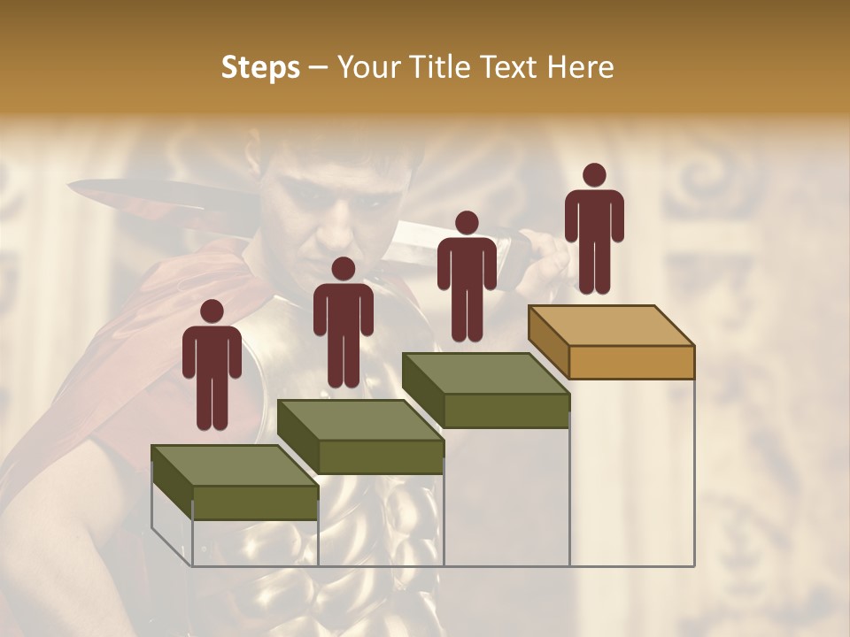 Serious Fighter Power PowerPoint Template