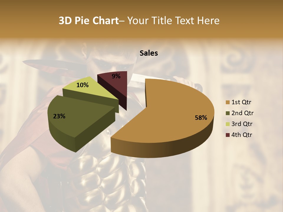 Serious Fighter Power PowerPoint Template