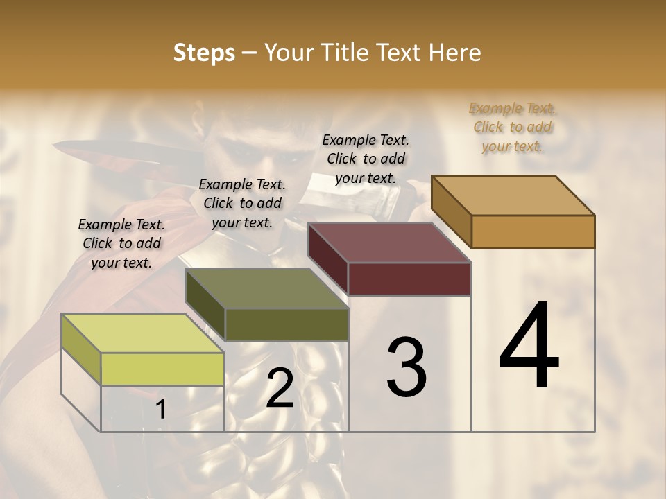 Serious Fighter Power PowerPoint Template
