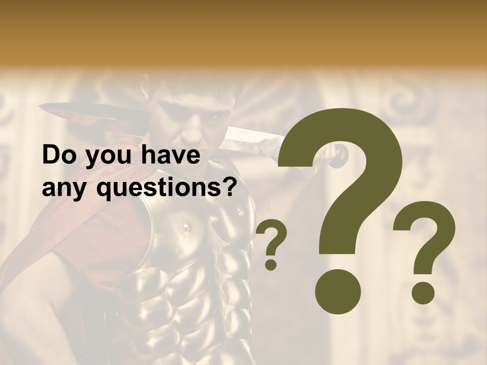 Serious Fighter Power PowerPoint Template